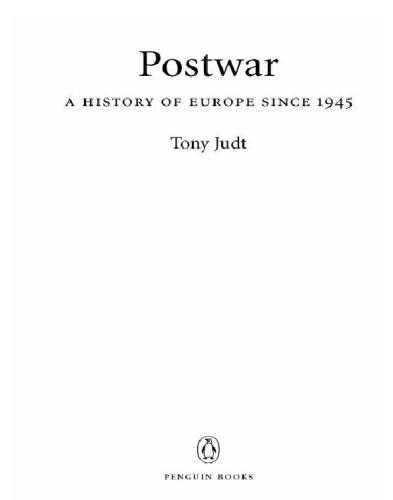 Postwar a history of Europe since 1945