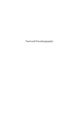 Paul and pseudepigraphy