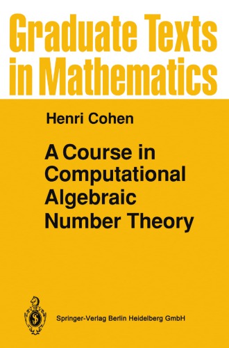 A course in computational algebraic number theory