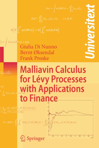 Malliavin calculus for L{acute}evy processes with applications to finance