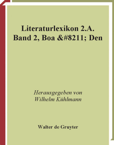 Killy Literaturlexikon: Boa - Den