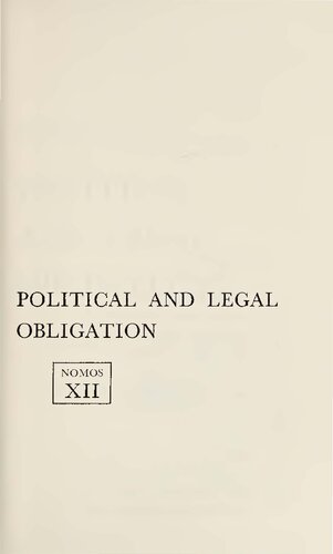 Political and Legal Obligation