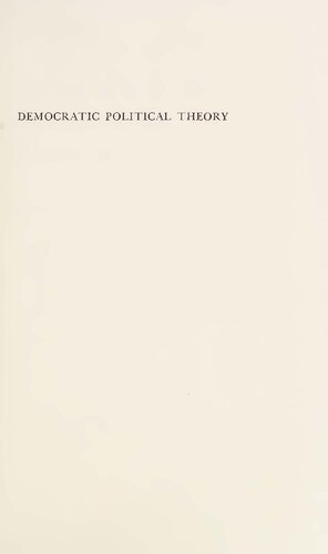 Democratic Political Theory