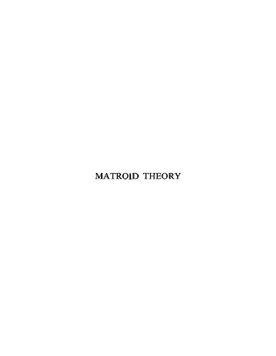 Matroid theory