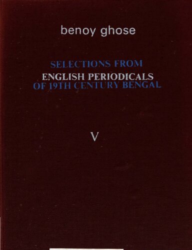 Selections from English periodicals of 19th century Bengal vol. 5