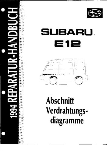 Reparatur-Handbuch Subaru E12: Abschnitt Verdrahtungsdiagramme