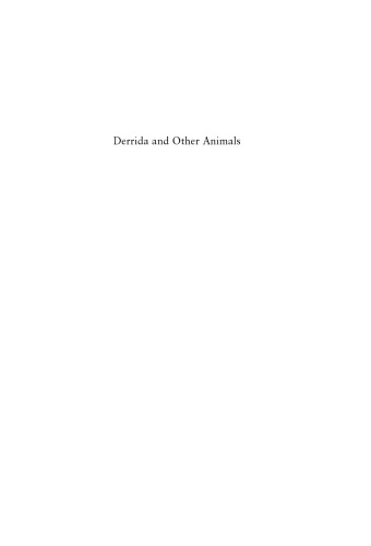 Derrida and other animals: the boundaries of the human