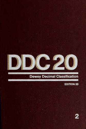 Dewey decimal classification and relative index. 4, Relative index, manual