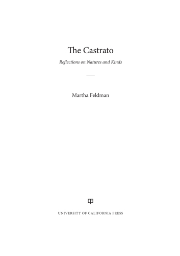 The castrato: reflections on natures and kinds