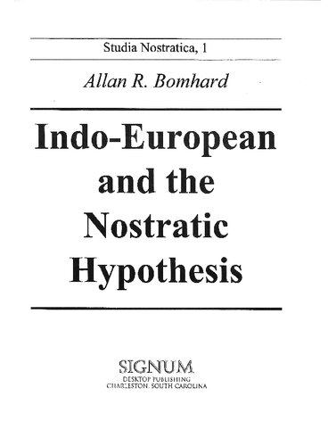 Indo-European and the Nostratic Hypothesis