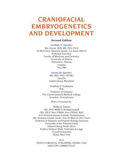 Craniofacial embryogenetics and development