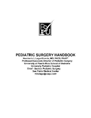 Pediatric Surgery Handbook