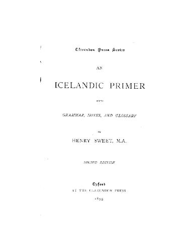 Primer of Icelandic language