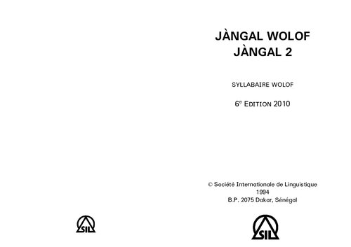 Jàngal Wolof. Jàngal 2