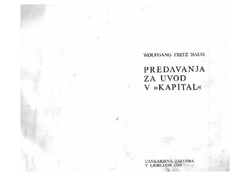 Predavanja za uvod v Kapital