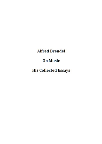 Alfred Brendel on Music