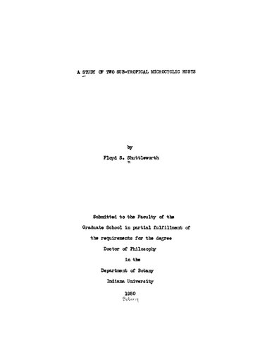 A study of two sub-tropical microcyclic rusts