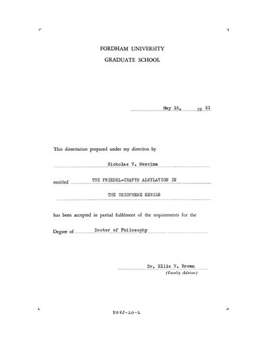 The Friedel-Crafts Alkylation in the Thiophene Series