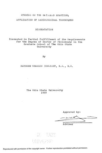 STUDIES ON THE MAILLARD REACTION; APPLICATION OF RADIOCHEMICAL TECHNIQUES