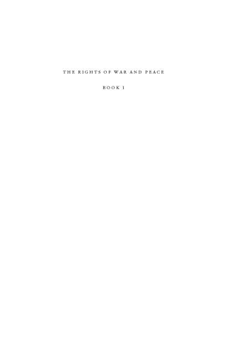 The rights of war and peace. Book 1