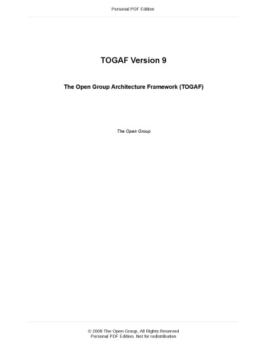 TOGAF Version 9: Manual