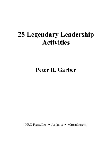 25 Legendary leadership Activities