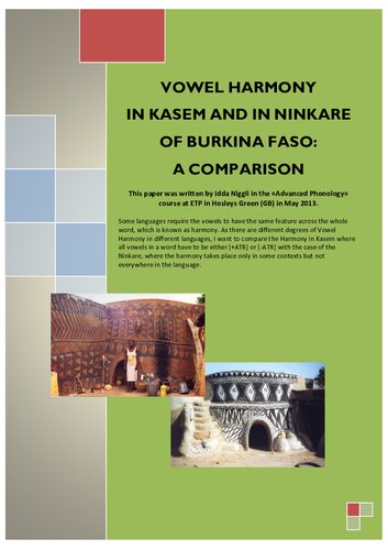 Vowel harmony in Kasem and in Ninkare of Burkina Faso: a comparison