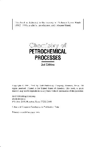 Chemistry of Petrochemical Processes