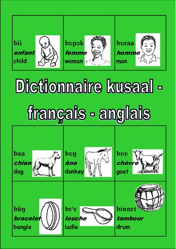 Dictionnaire kusaal - français - anglais