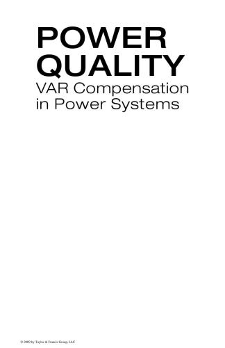 Power Quality: VAR Compensation in Power Systems