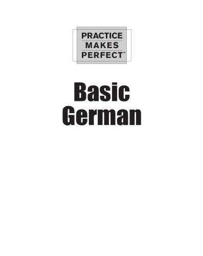 Practice makes perfect basic German