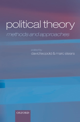 Political theory: methods and approaches