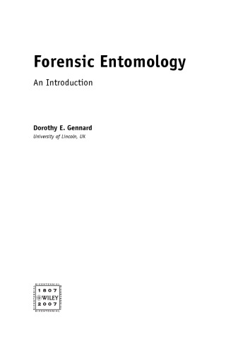 Forensic Entomology: An Introduction