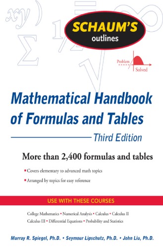 Schaum's outlines: mathematical handbook of formulas and tables