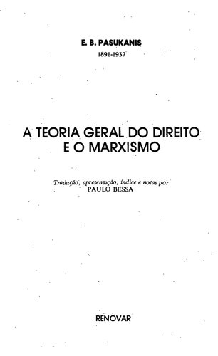 A teoria geral do direito e o marxismo