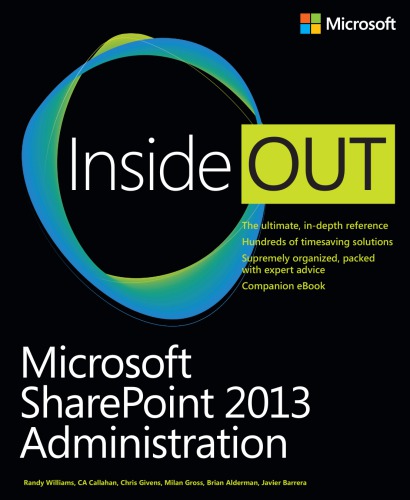 Microsoft SharePoint 2013 administration inside out