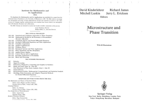 Microstructure and Phase Transition (The IMA Volumes in Mathematics and its Applications)