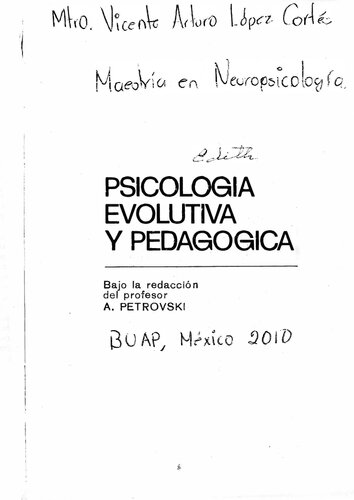 Psicología evolutiva y pedagógica