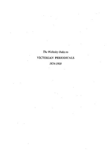 Wellesley Index to Victorian: 001 (Wellesley Index to Victorian Periodicals)