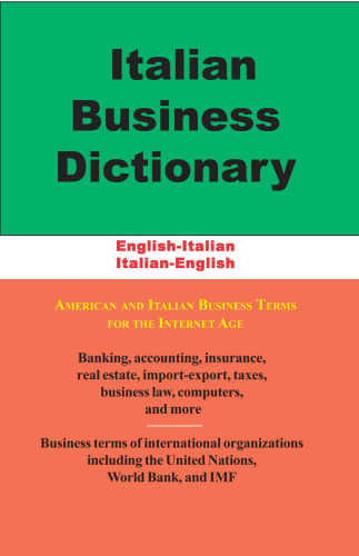 Italian business dictionary: English-Italian, Italian-English