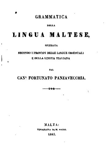 Grammatica della Lingua Maltese