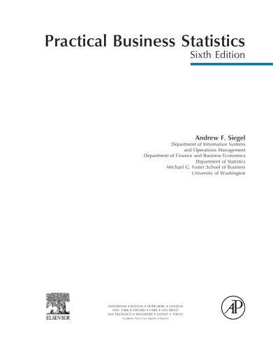 Practical Business Statistics, Student Solutions Manual (e-only)