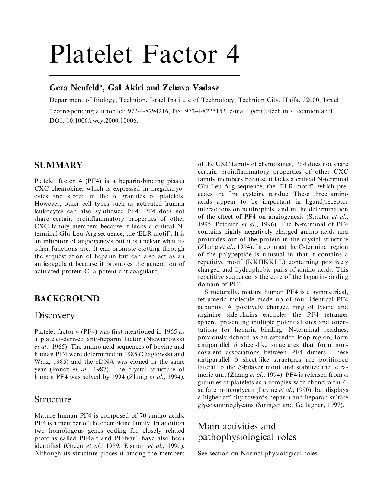 Platelet Factor 4-CXCL4