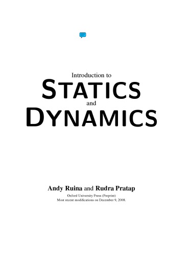 Introduction to statics and dynamics