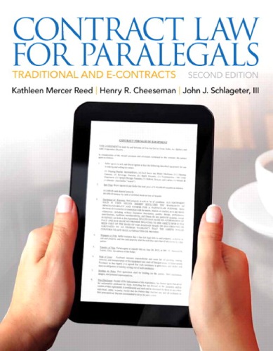 Contract law for paralegals: traditional and e-contracts