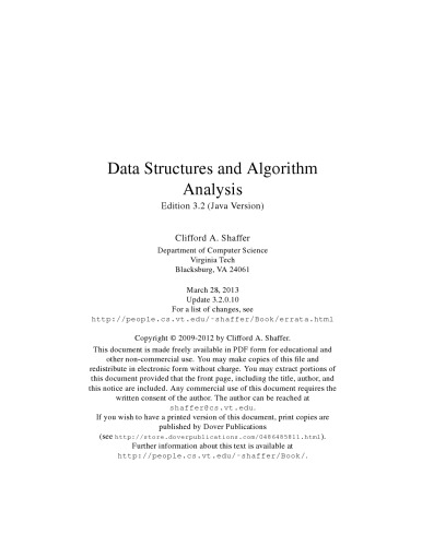 Data structures & algorithm analysis in Java