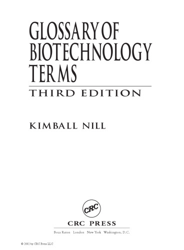 Glossary of biotechnology terms