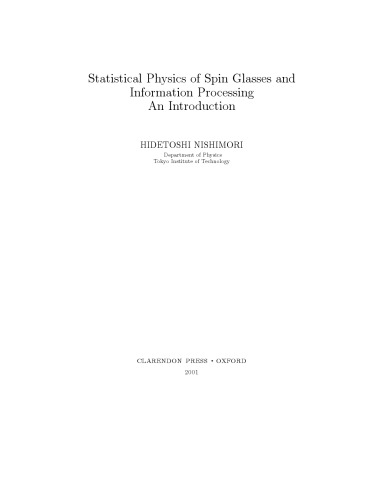 Statistical physics of spin glasses and information processing