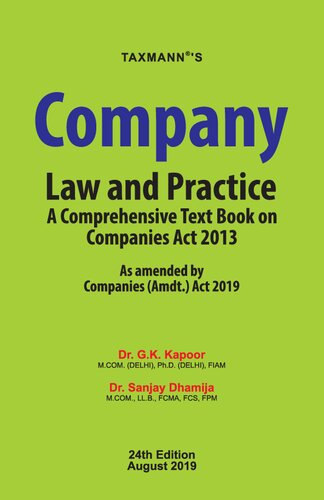 Taxmann's Company Law and Practice: A Comprehensive Text Book on Companies Act 2013