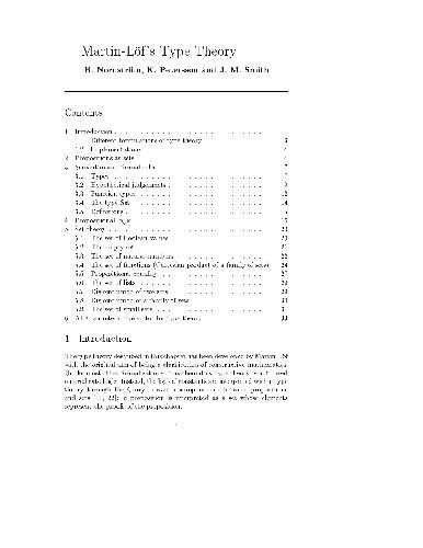 Martin-Lof's Type Theory